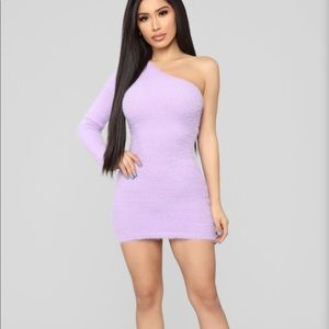 🚨Furry Purple Dress💜💜